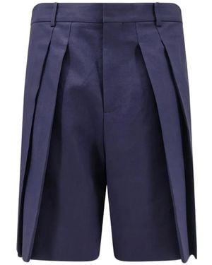 Loewe Double-Pleat Shorts - Blue