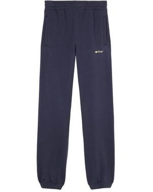 Off-White c/o Virgil Abloh Ink Logo-Print Track Trousers - Blue