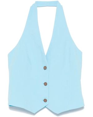..,merci Slub-Textured Top - Blue