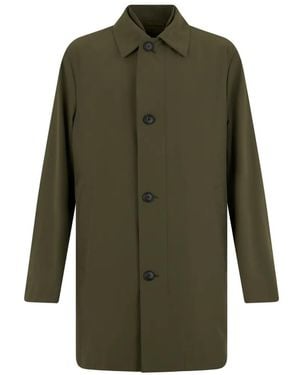 BOSS Abrigo Con Botones Y Cuello De Camisa - Verde
