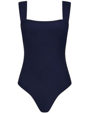 Bondi Born Gwen Square-Neckline Swimsuit - Blue