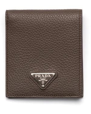 Prada Leather Wallet - Brown