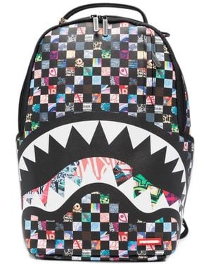 Sprayground Zaino Sharkverse Universe A Quadri - Nero