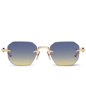 Akoni Lunettes De Soleil Géométriques Juno-One À Design Sans Monture - Blue