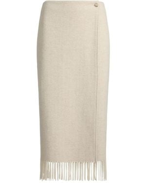 Polo Ralph Lauren Herringbone Fringe Skirt - White