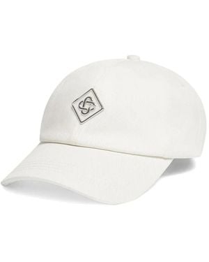 CASABLANCA Logo-patch Cotton Cap - ホワイト