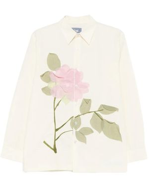 Kidsuper Flower-Appliqué Shirt - White