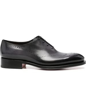 Santoni Oxford Con Dettaglio Traforato - Nero