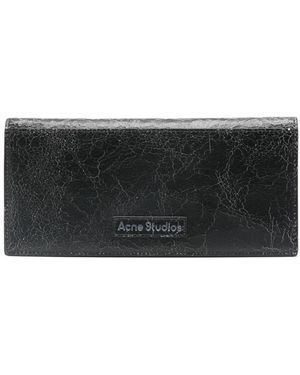 Acne Studios Logo-Patch Leather Wallet - Black
