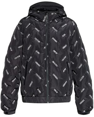 Versace Jeans Couture Logo-Print Puffer Jacket - Grey