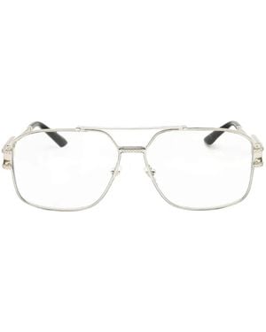 Versace Geometric-Frame Glasses - White