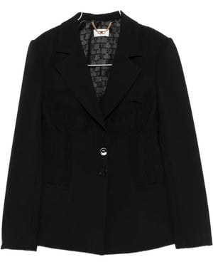 Elisabetta Franchi Single-breasted Blazer - Black