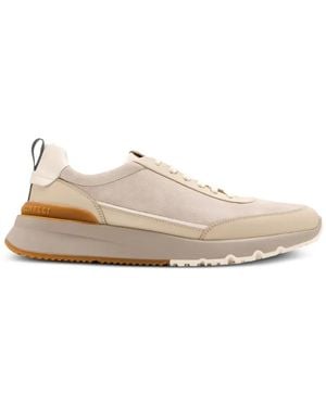 Brunello Cucinelli Logo-Embossed Lace-Up Trainers - White