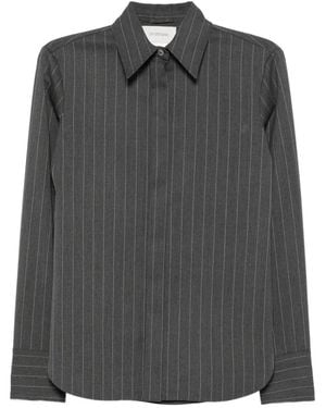 Sportmax Chemise À Fines Rayures - Gray