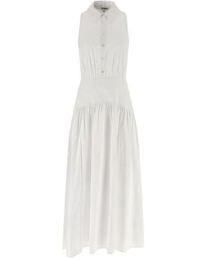 STAUD Romy Wrinkled Maxi Dress - White