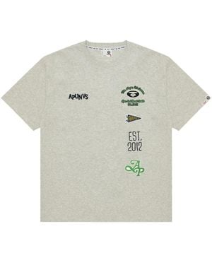Aape By A Bathing Ape Text-Print T-Shirt - Grey