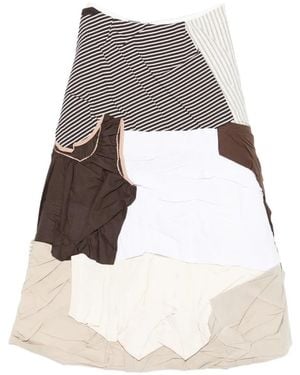 Moschino Patchwork Midi Skirt - White
