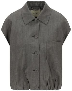 Fendi Buttoned Jacket - Gray