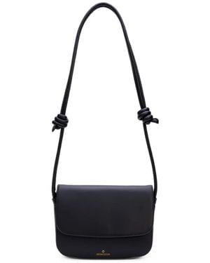 La Portegna Lucía Knotted Shoulder Bag - Black