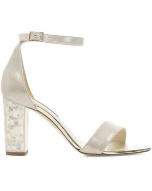 freya rose Martene Embellished-Heel Sandals - White