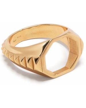 Emanuele Bicocchi Zegelring Met Studs - Metallic