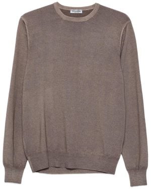 Vengera Round-Neck Wool Sweater - Brown
