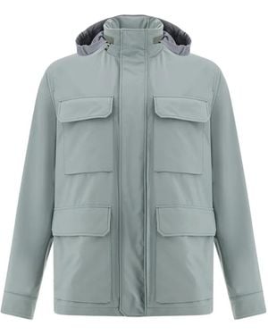 Paul & Shark Hooded Field Jacket - Blue