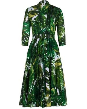 Samantha Sung Vestido midi Aster - Verde
