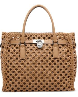 MICHAEL Michael Kors Hamilton Moderne Woven Tote Bag - Brown