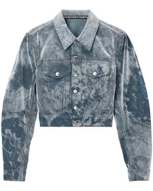 Alexander Wang プリント トラッカージャケット - ブルー
