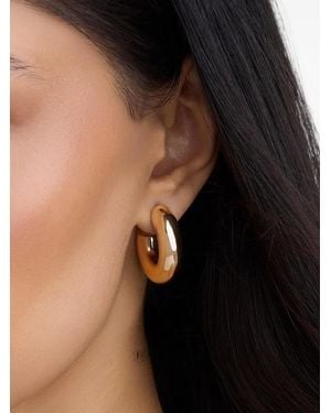 Jennifer Fisher Pendientes Huggie Micro Jamma - Negro