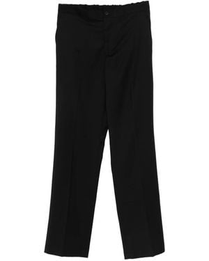 Hevò Elasticated Straight-Leg Pants - Black