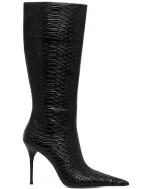 Jeffrey Campbell Spitze Proposal Stiefel Mit Schlangenleder-Effekt - Schwarz