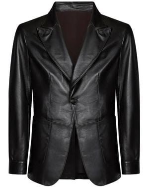 Franzese Collection Sal Da Vinci Leather Jacket - Black