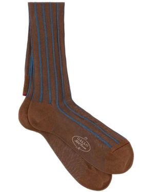 Gallo Striped Socks - Brown