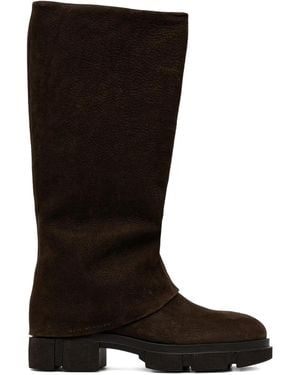 COPENHAGEN Chunky-Sole Knee-High Boots - Black