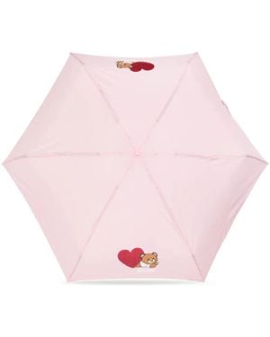 Moschino Paraplu Met Teddybeerprint - Roze