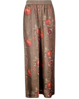 Uma Wang Pomegranate-print Trousers - ブラウン