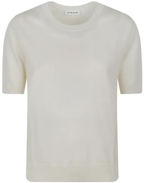 P.A.R.O.S.H. Short-Sleeve Knitted T-Shirt - White