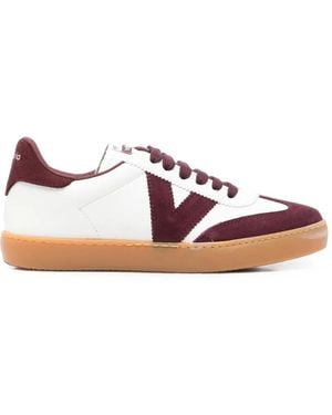 Victoria Logo-Patch Paneled Sneakers - Pink