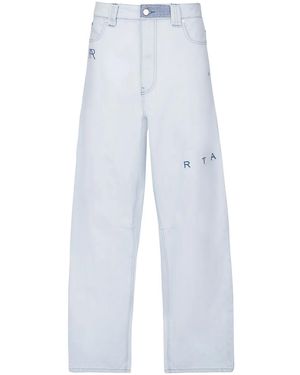 RTA Vaqueros anchos con logo bordado - Blanco