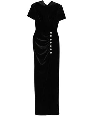 SILK LOVE & LACE Janette Maxi Dress - Black