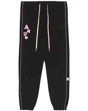 Aape By A Bathing Ape Embroidered Track Pants - Black