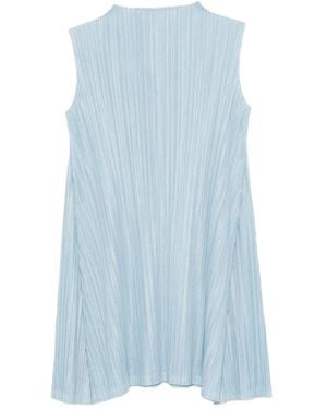 Pleats Please Issey Miyake Abito Da Giorno Smanicato - Blu