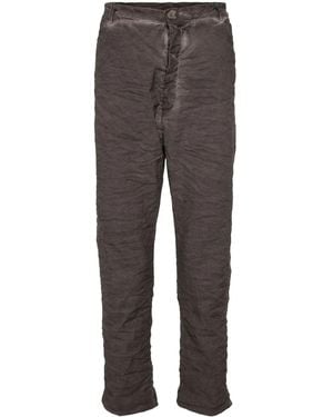 Poeme Bohemien Pantalon Droit À Effet Froissé - Gris