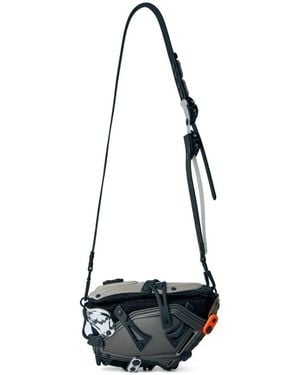 Innerraum Panelled Mesh Messenger Bag - White