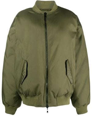Wardrobe NYC Reversible Padded Bomber Jacket - Green