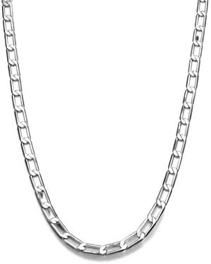 Maria Black Brick Link-Chain Necklace - Metallic