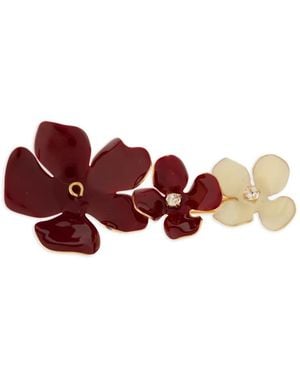 Marni Broche De Flor Con Aplique De Cristales - Rojo