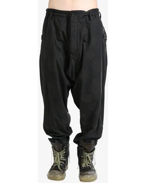 Yohji Yamamoto Drop Crotch Trousers - Black
